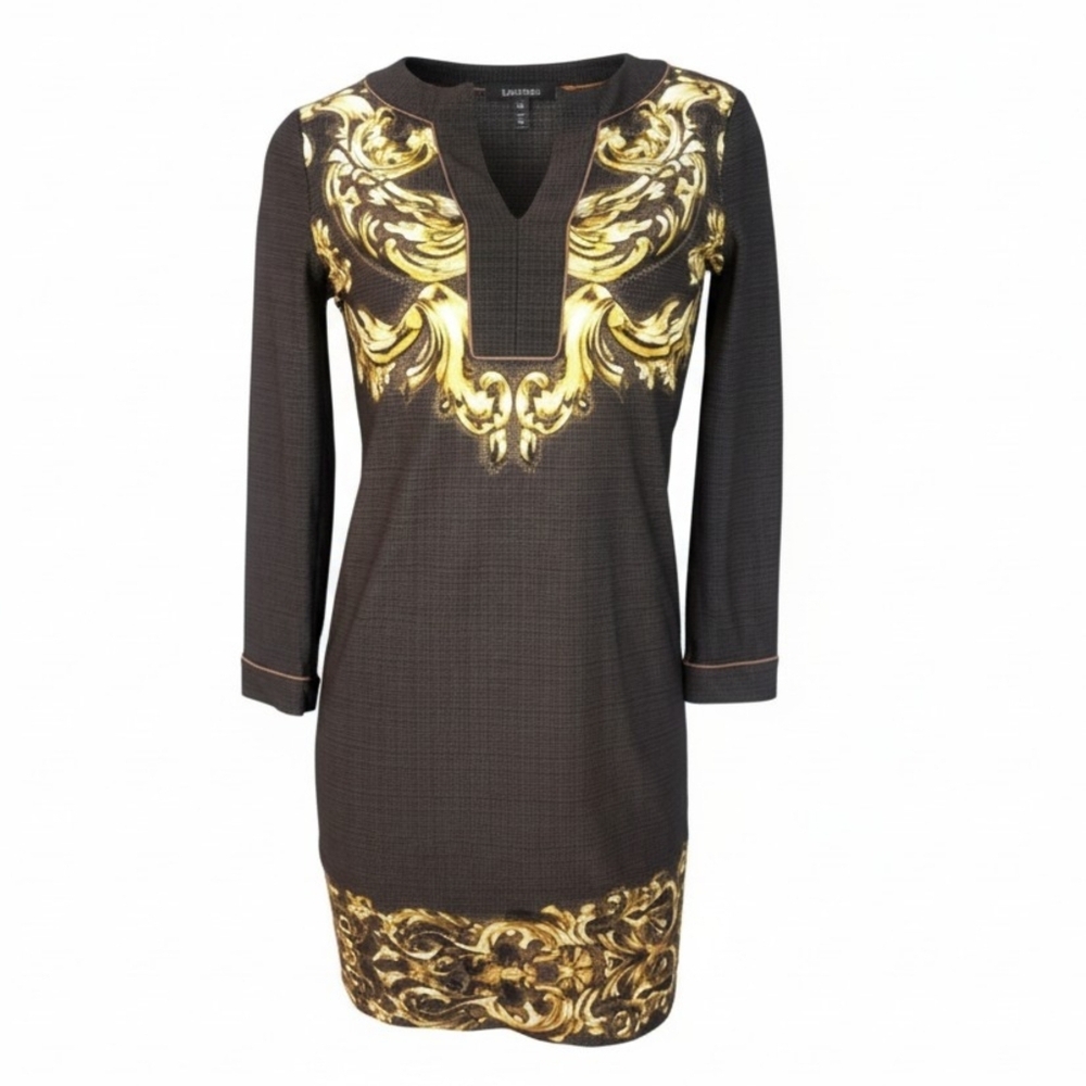BCBG Max Azria Size XXS Black Brown Dress